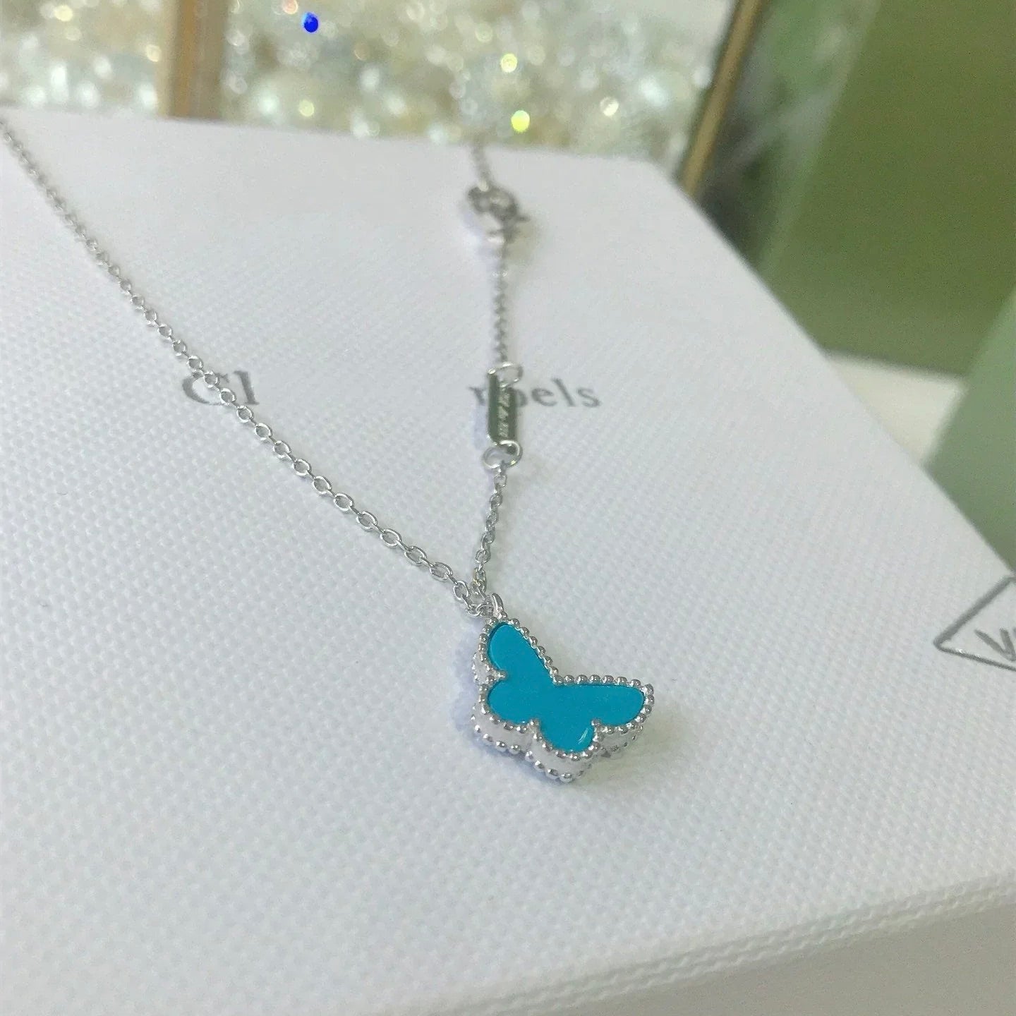 [Echo Fine ]BUTTERFLY TURQUOISE BUTTERFLY BRACELET SILVER