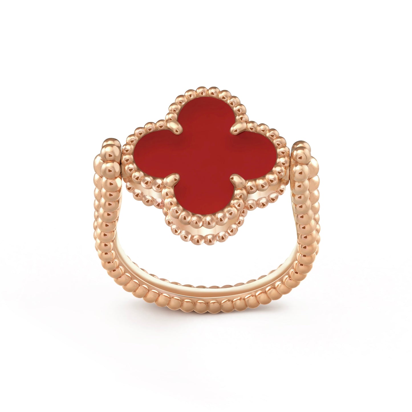 [Echo Fine ]CLOVER RIVERSIBLE PINK GOLD RING