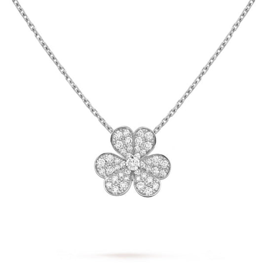 [Echo Fine ]CLOVER DIAMOND NECKLACE SILVER