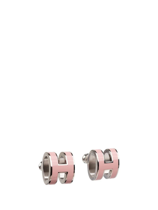 [Echo Fine ]MINI POP H SILVER EARRINGS PINK