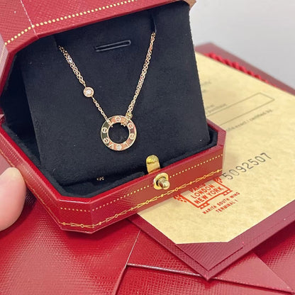 [Echo Fine ]LOVE NECKLACE 16MM 2 DIAMONDS