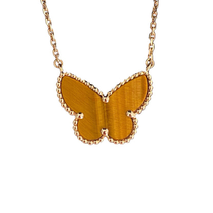 [Echo Fine ] TIGER__ EYE BUTTERFLY NECKLACE