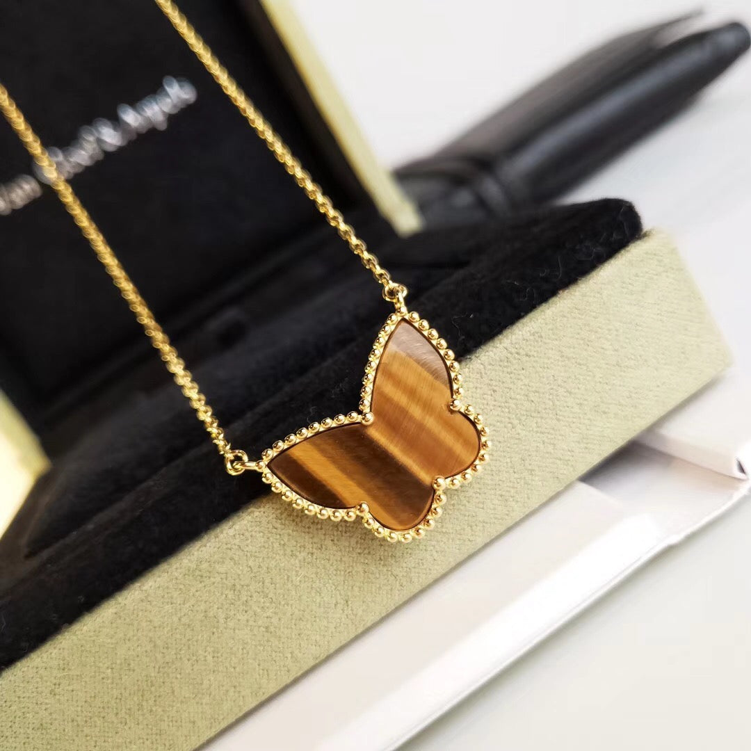 [Echo Fine ] TIGER__ EYE BUTTERFLY NECKLACE