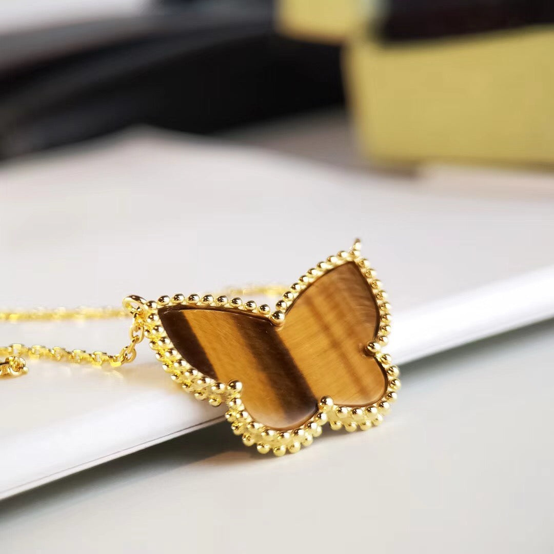 [Echo Fine ] TIGER__ EYE BUTTERFLY NECKLACE