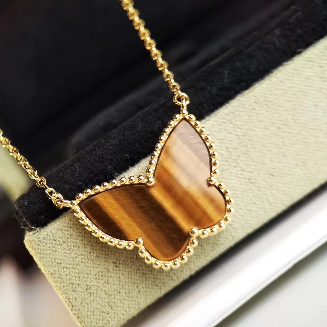 [Echo Fine ] TIGER__ EYE BUTTERFLY NECKLACE