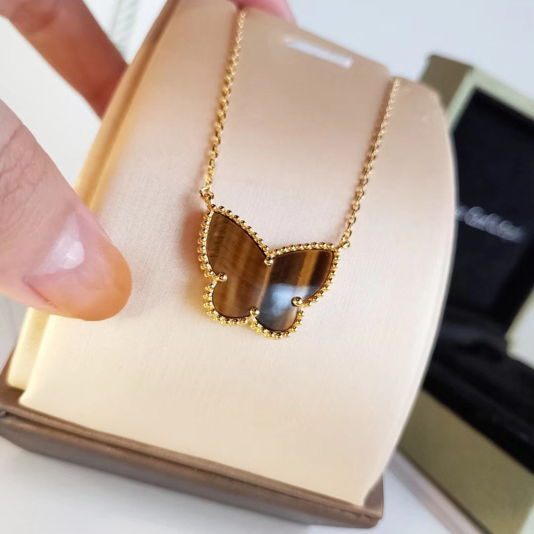 [Echo Fine ] TIGER__ EYE BUTTERFLY NECKLACE