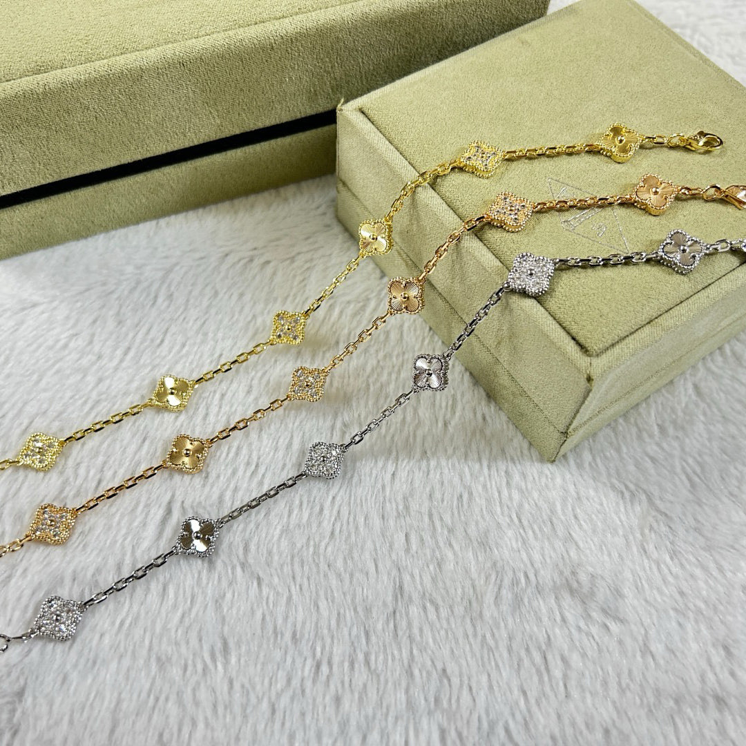 [Echo Fine ]CLOVER 6 MOTIF DIAMOND LASER BRACELET