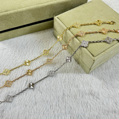 [Echo Fine ]CLOVER 6 MOTIF DIAMOND LASER BRACELET