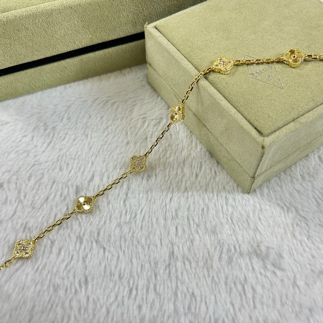 [Echo Fine ]CLOVER 6 MOTIF DIAMOND LASER BRACELET