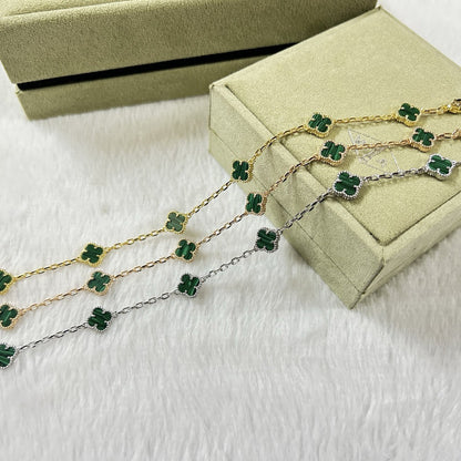 [Echo Fine ]CLOVER 6 MOTIF MALACHITE BRACELET