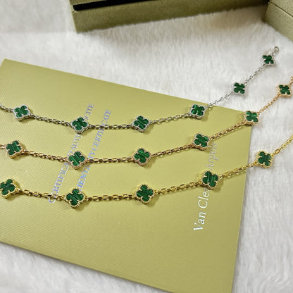 [Echo Fine ]CLOVER 6 MOTIF MALACHITE BRACELET