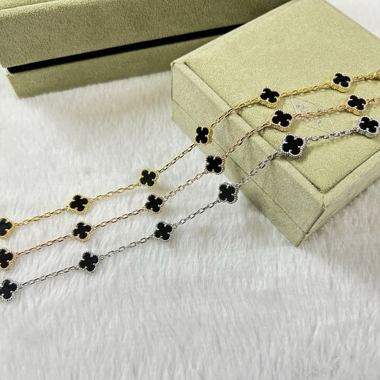 [Echo Fine ]CLOVER 6 MOTIF  ONYXS BRACELET