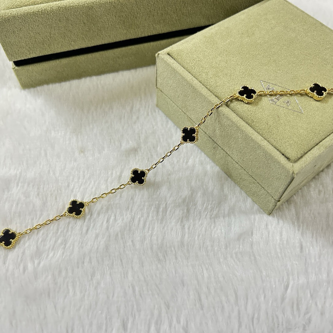 [Echo Fine ]CLOVER 6 MOTIF  ONYXS BRACELET