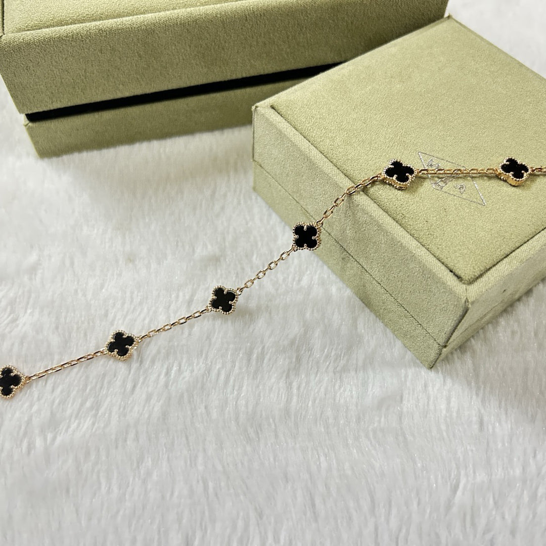 [Echo Fine ]CLOVER 6 MOTIF  ONYXS BRACELET