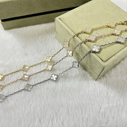[Echo Fine ]CLOVER 6 MOTIF WHITE MOP BRACELET