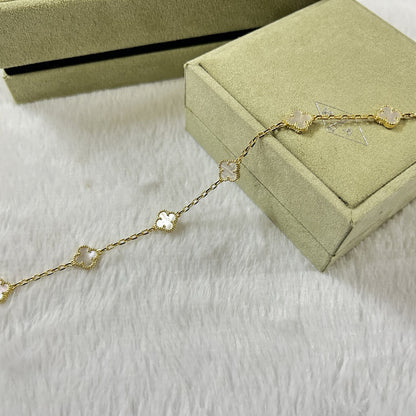 [Echo Fine ]CLOVER 6 MOTIF WHITE MOP BRACELET