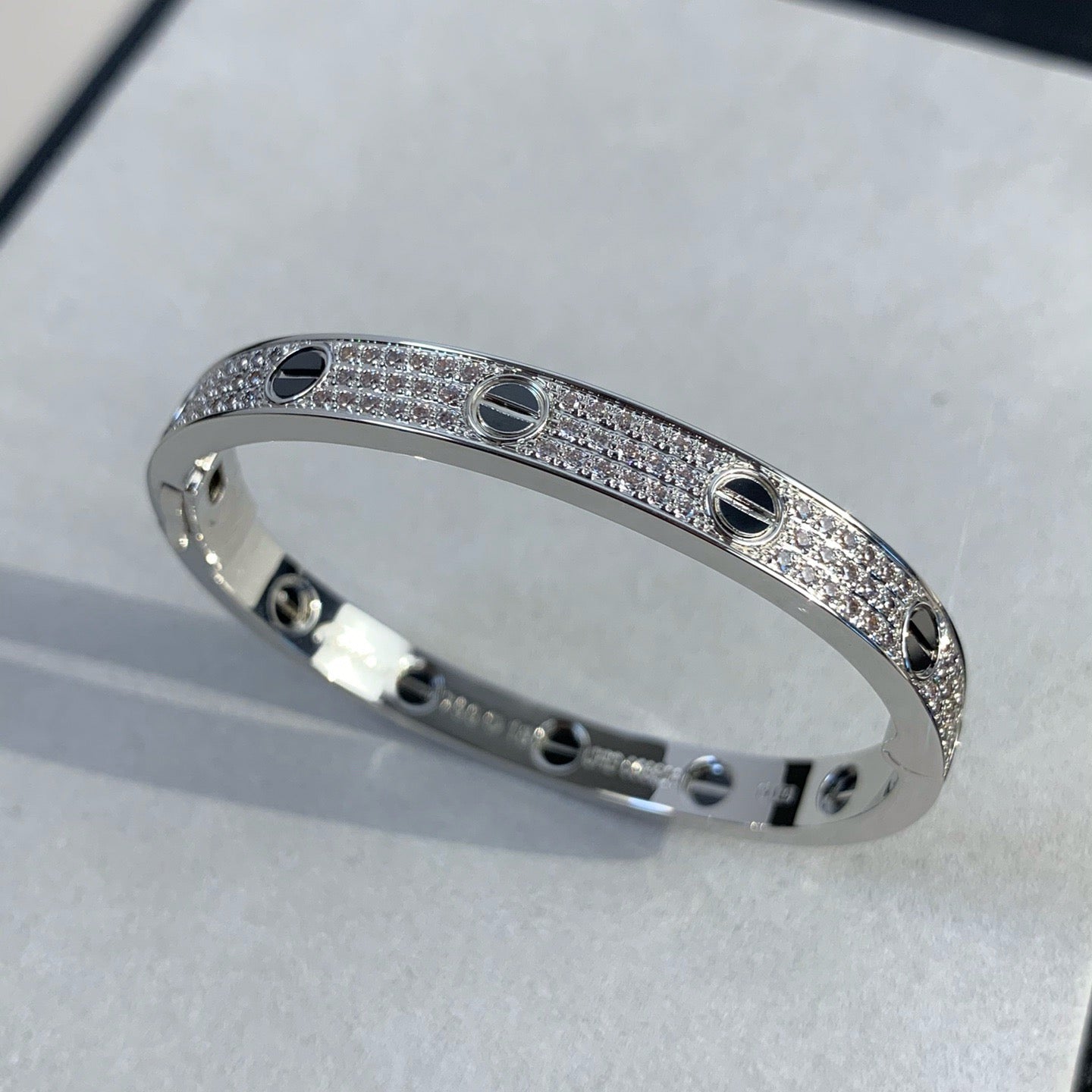 [Echo Fine ]LOVE BRACELET 6.1MM DIAMOND-PAVED CERAMIC