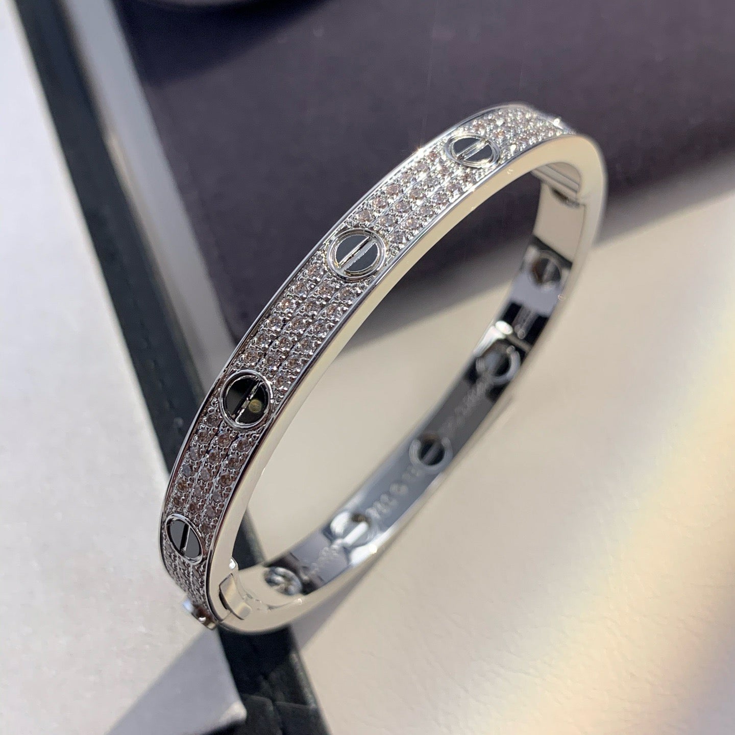 [Echo Fine ]LOVE BRACELET 6.1MM DIAMOND-PAVED CERAMIC