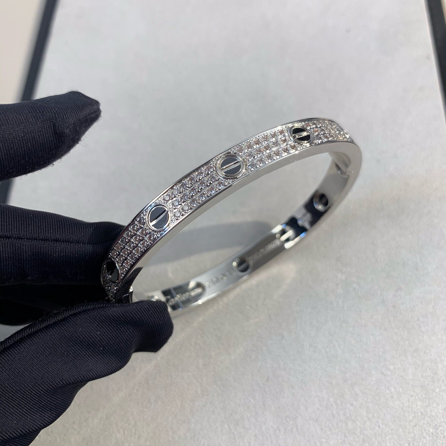 [Echo Fine ]LOVE BRACELET 6.1MM DIAMOND-PAVED CERAMIC