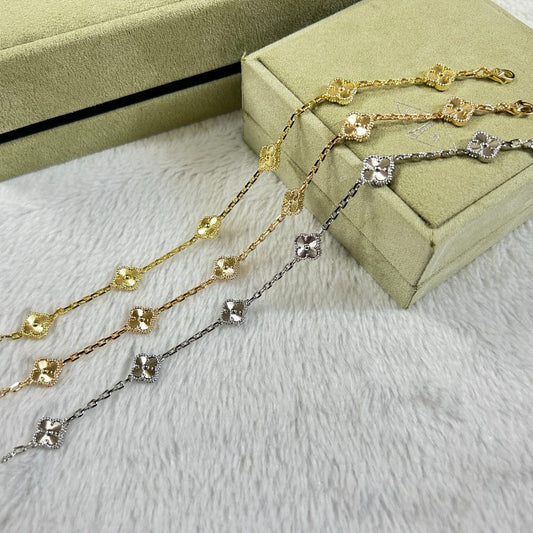 [Echo Fine ]CLOVER 6 MOTIF DIAMOND BRACELET