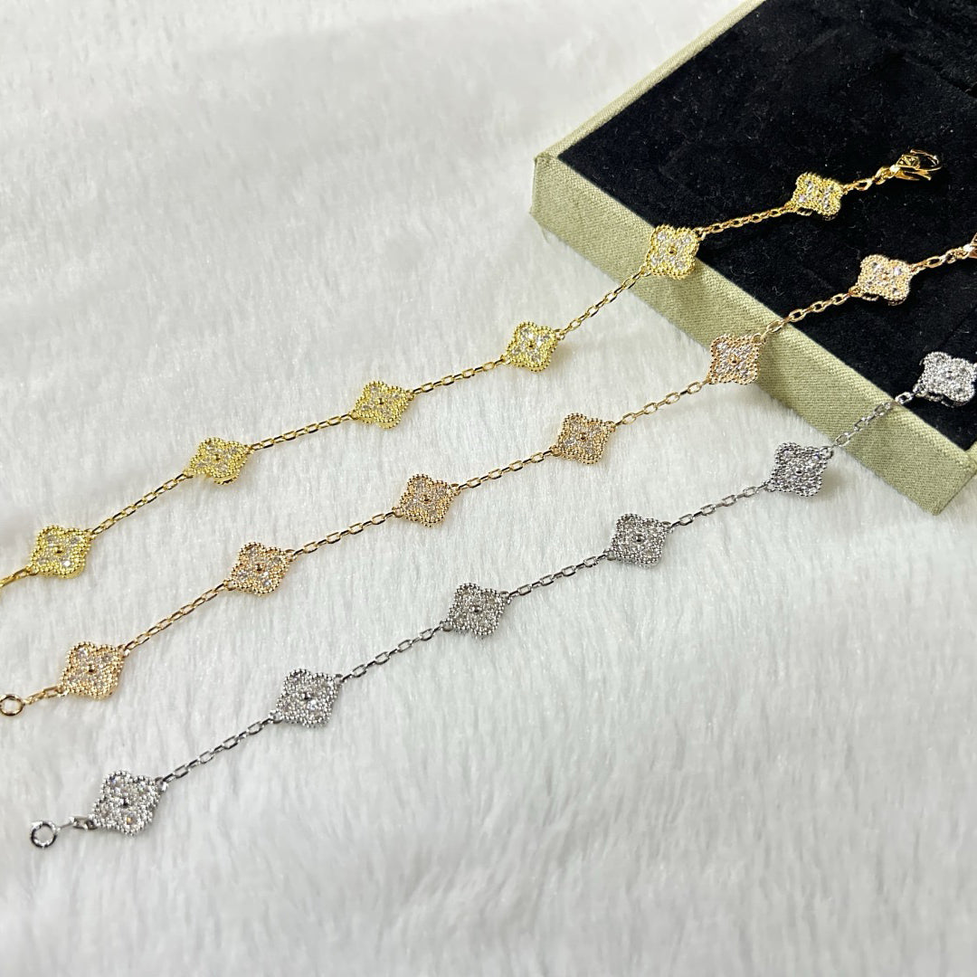 [Echo Fine ]CLOVER 6 MOTIF DIAMOND BRACELET