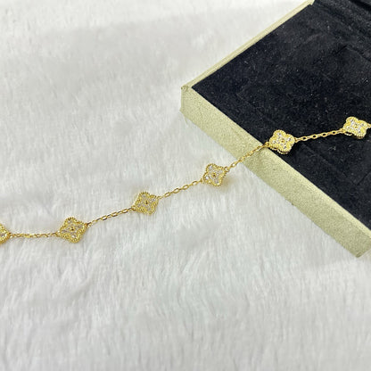 [Echo Fine ]CLOVER 6 MOTIF DIAMOND BRACELET