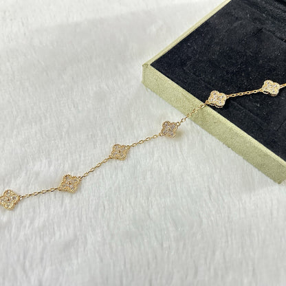 [Echo Fine ]CLOVER 6 MOTIF DIAMOND BRACELET