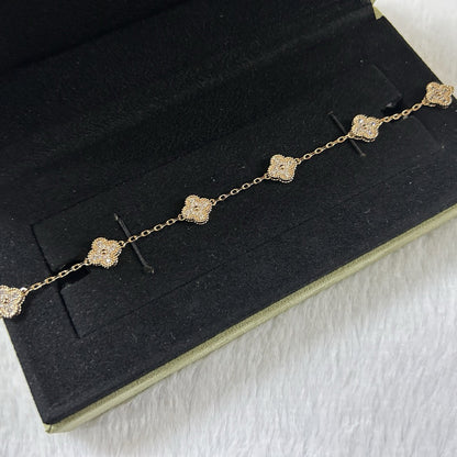 [Echo Fine ]CLOVER 6 MOTIF DIAMOND BRACELET