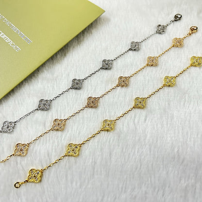 [Echo Fine ]CLOVER 6 MOTIF DIAMOND BRACELET