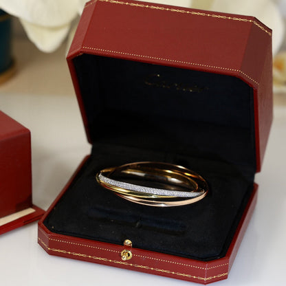 [Echo Fine ]TRINITY TRICOLORED GOLD THREE-RING BRACELET