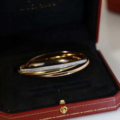 [Echo Fine ]TRINITY TRICOLORED GOLD THREE-RING BRACELET
