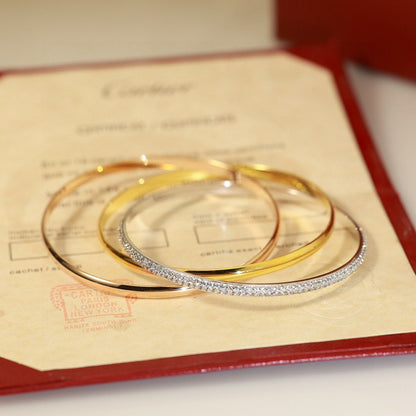 [Echo Fine ]TRINITY TRICOLORED GOLD THREE-RING BRACELET