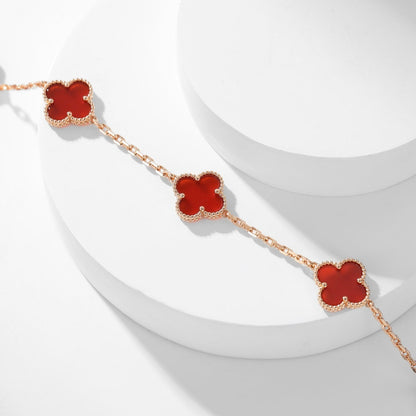 [Echo Fine ]CLOVER 10 MOTIFS CARNELIAN NECKLACE