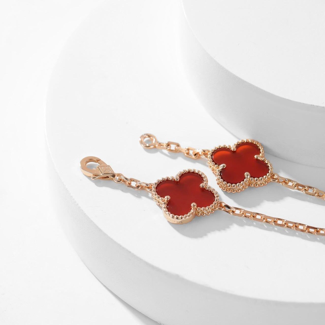 [Echo Fine ]CLOVER 10 MOTIFS CARNELIAN NECKLACE