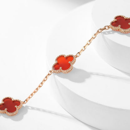[Echo Fine ]CLOVER 10 MOTIFS CARNELIAN NECKLACE