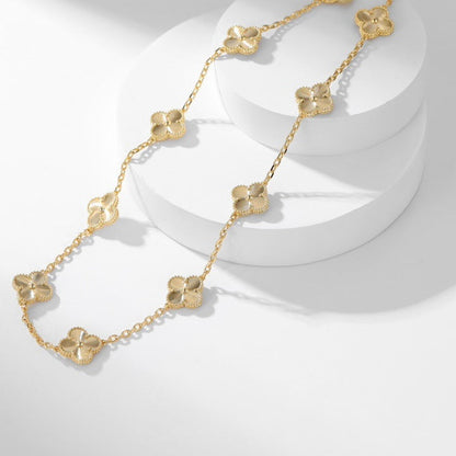 [Echo Fine ]CLOVER 10 MOTIFS LASER NECKLACE