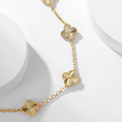 [Echo Fine ]CLOVER 10 MOTIFS LASER NECKLACE