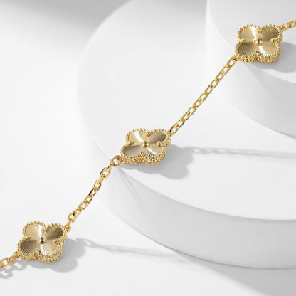 [Echo Fine ]CLOVER 10 MOTIFS LASER NECKLACE