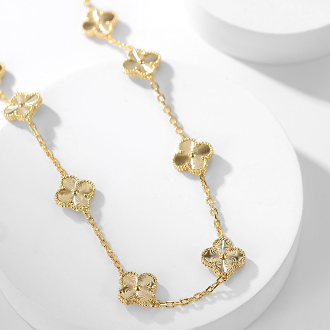 [Echo Fine ]CLOVER 10 MOTIFS LASER NECKLACE