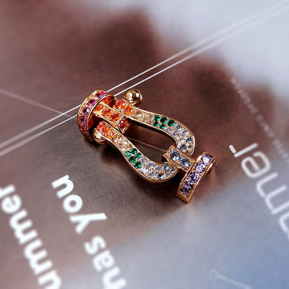 [Echo Fine ]FORCE LARGE HORSESHOE  COLORED DIAMOND BRACELET ROSE GOLD