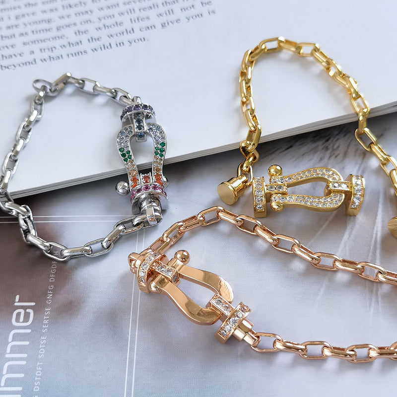 [Echo Fine ]FORCE LARGE HORSESHOE CLASP  METAL BRACELET