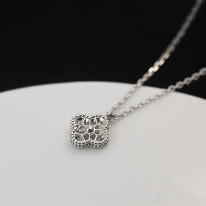 [Echo Fine ]CLOVER MINI 9.5MM PENDANT DIAMOND NECKLACE