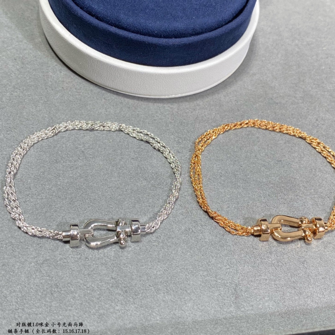 [Echo Fine ]FORCE SMALL HORSESHOE  DIAMOND CHAIN ROPE BRACELET