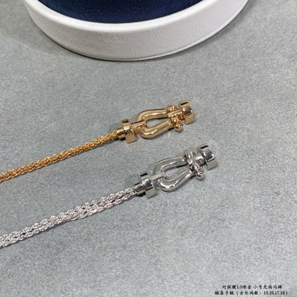 [Echo Fine ]FORCE SMALL HORSESHOE  DIAMOND CHAIN ROPE BRACELET