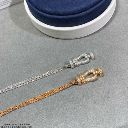 [Echo Fine ]FORCE SMALL HORSESHOE  DIAMOND CHAIN ROPE BRACELET