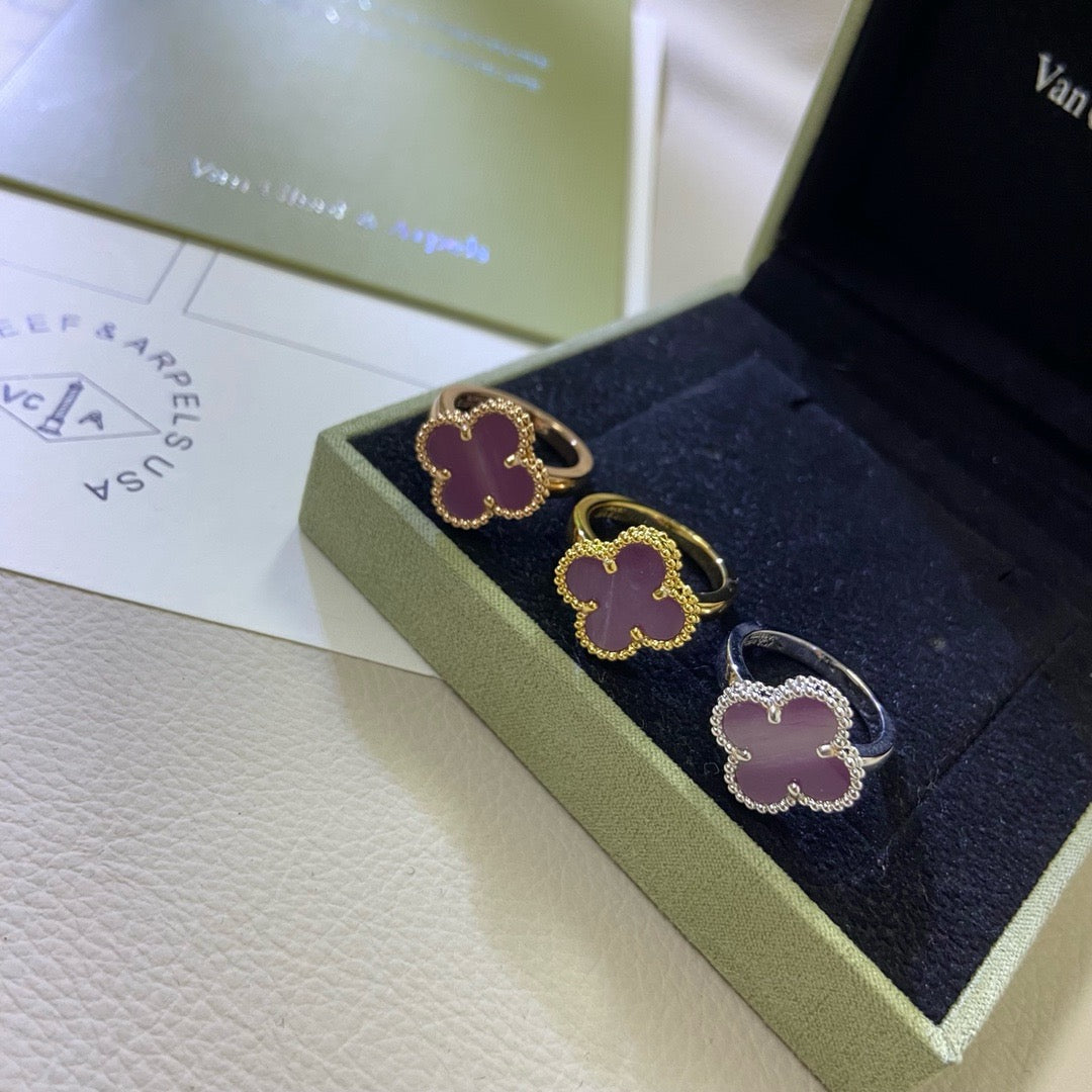 [Echo Fine ]CLOVER  PURPLE VIOLET RING