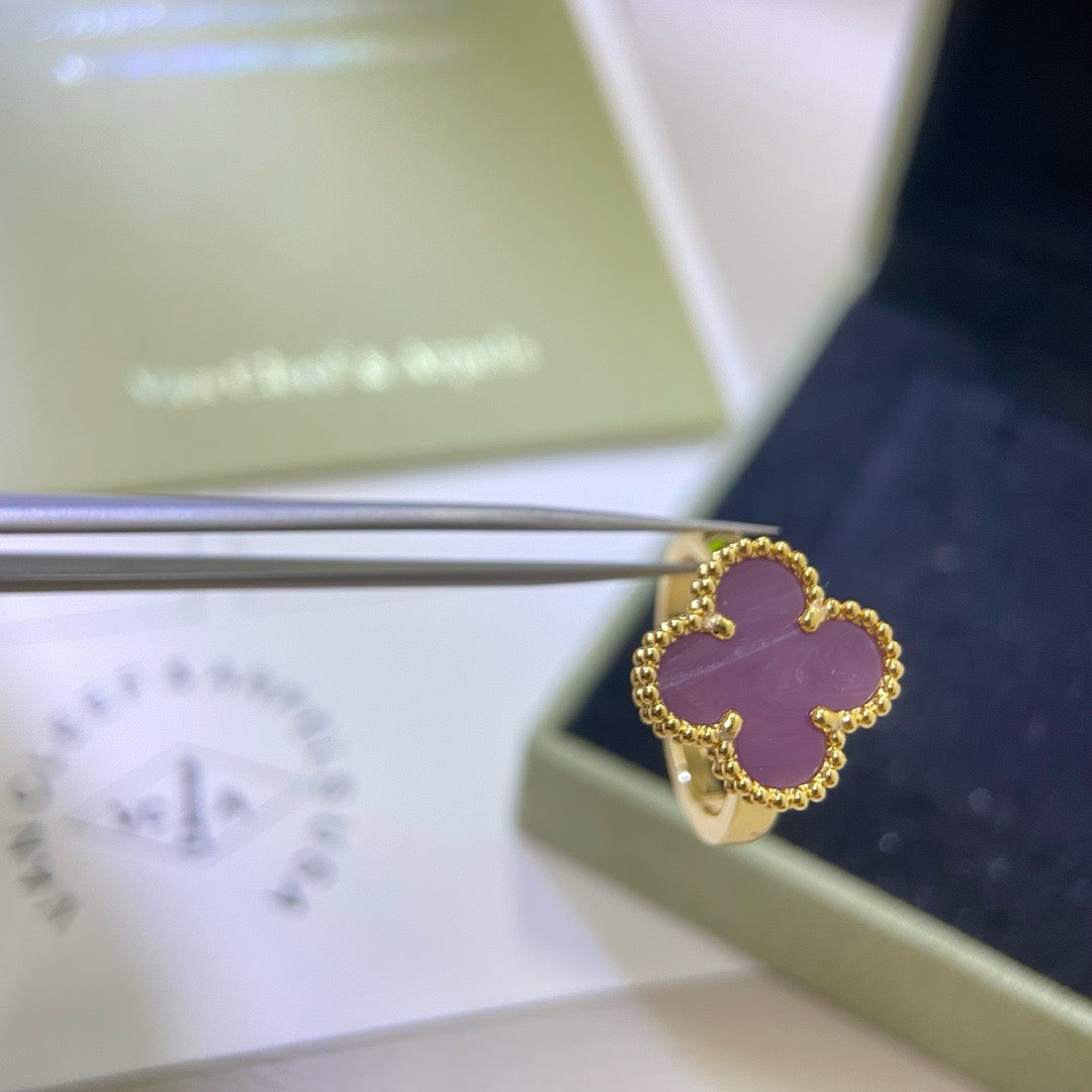[Echo Fine ]CLOVER  PURPLE VIOLET RING