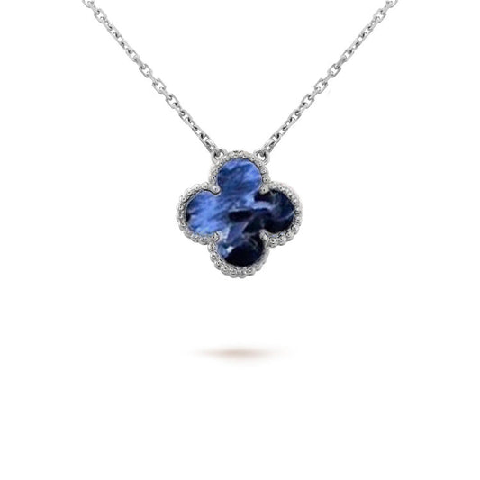 [Echo Fine ]CLOVER 15MM PIETERSITE NECKLACE SILVER