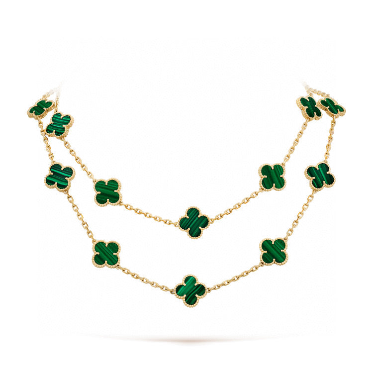 [Echo Fine ]CLOVER 20 MOTIFS MALACHITE GOLD