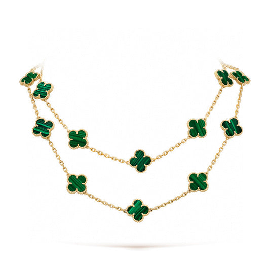 [Echo Fine ]CLOVER 20 MOTIFS MALACHITE GOLD